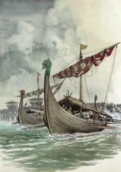 London Bridge wird im Wikingerangriff unter der Führung von Olaf dem Nordmann 1014 abgerissen